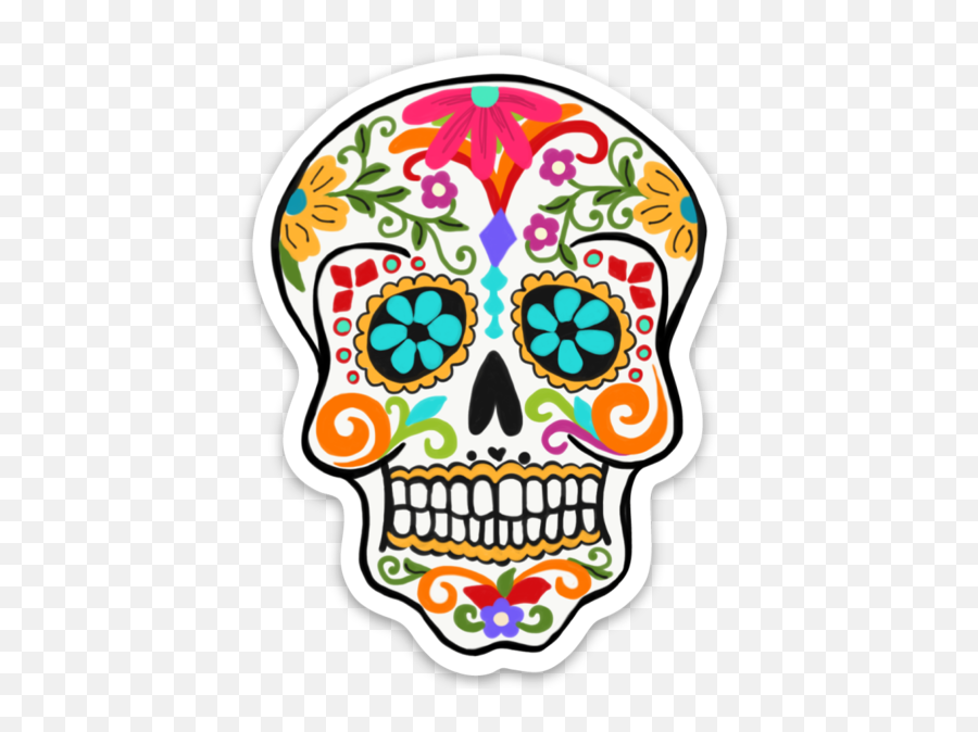 Oaxaca Sugar Skull Sticker Vagabond Png