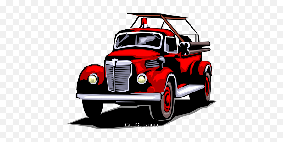 Fire Truck Royalty Free Vector Clip Art Illustration - Camion De Pompiers Vector Png,Firetruck Png