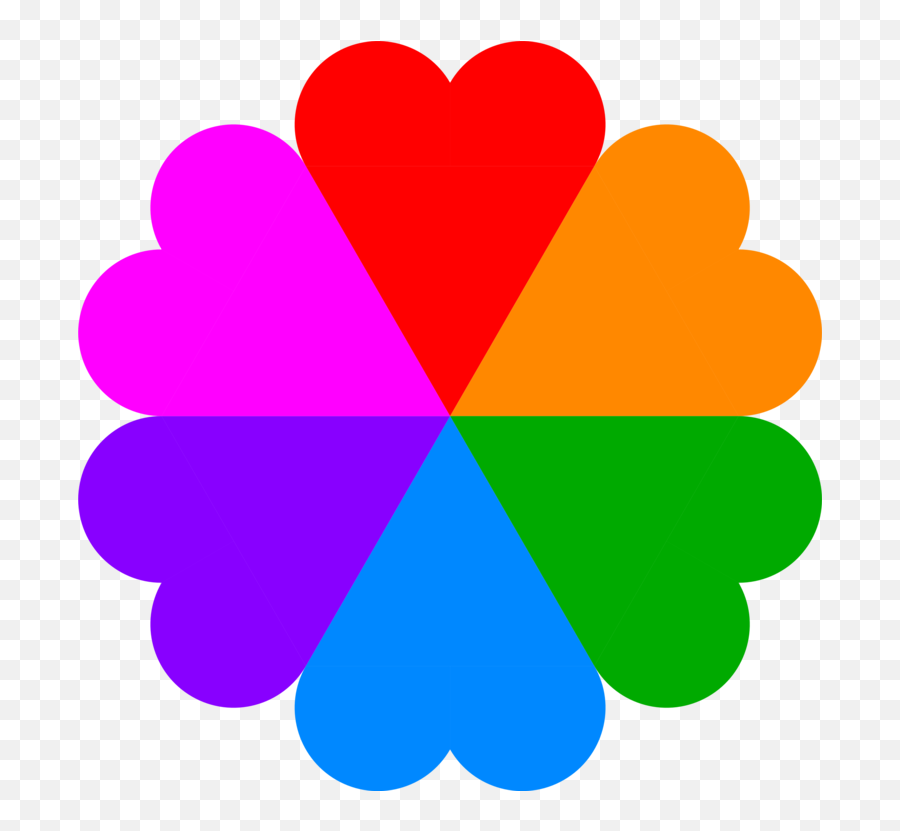 Heartpetalsymbol Png Clipart - Royalty Free Svg Png Clip Art,Rainbow Heart Png
