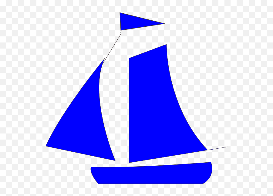 Blue Sail Boat Clip Art - Purple Boat Clipart Png,Boat Clipart Png