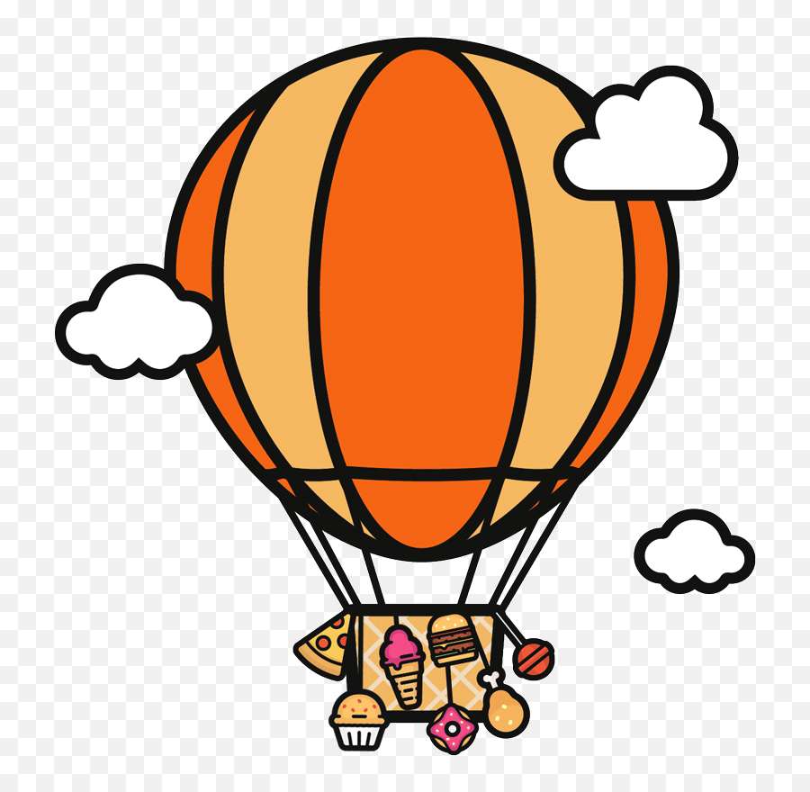 Hot Air Balloon Gif Clipart - Cartoon Hot Air Balloon Gif Png,Hot Air Balloon Transparent