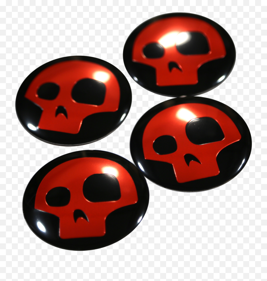 4x Red Punisher Skull Wheel Center Hub Cap Sticker Decal - Dot Png,Punisher Skull Transparent