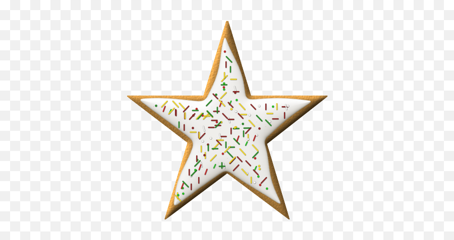 Christmas Cookie Star Clip Art For Kids - Star Cookie With Dot Png,Christmas Cookie Png