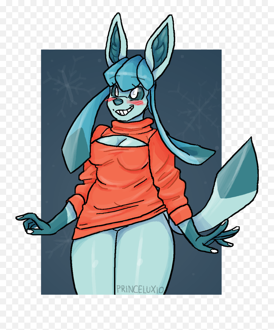 Glaceon Weasyl - Thicc Glaceon Png,Glaceon Transparent