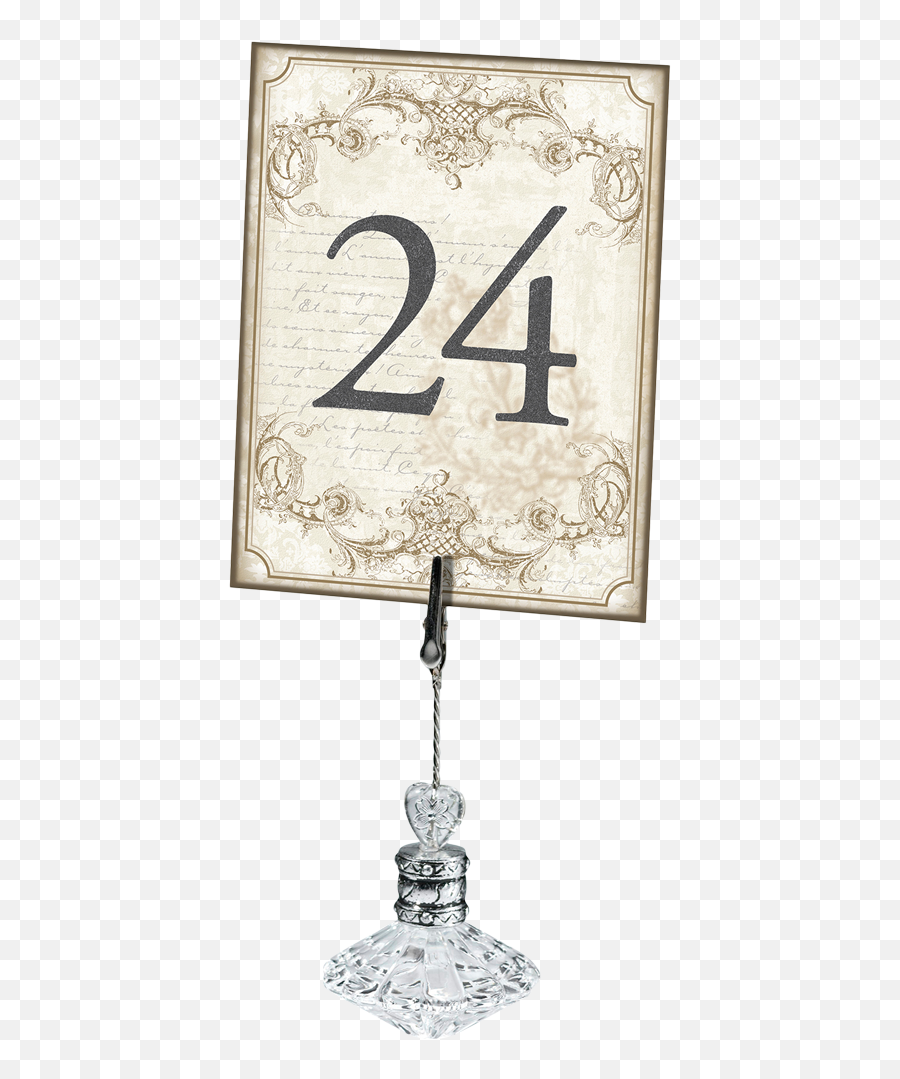 Download Vintage Gold Table Numbers 1 - 24 Numbers Full Decorative Png,Gold Numbers Png