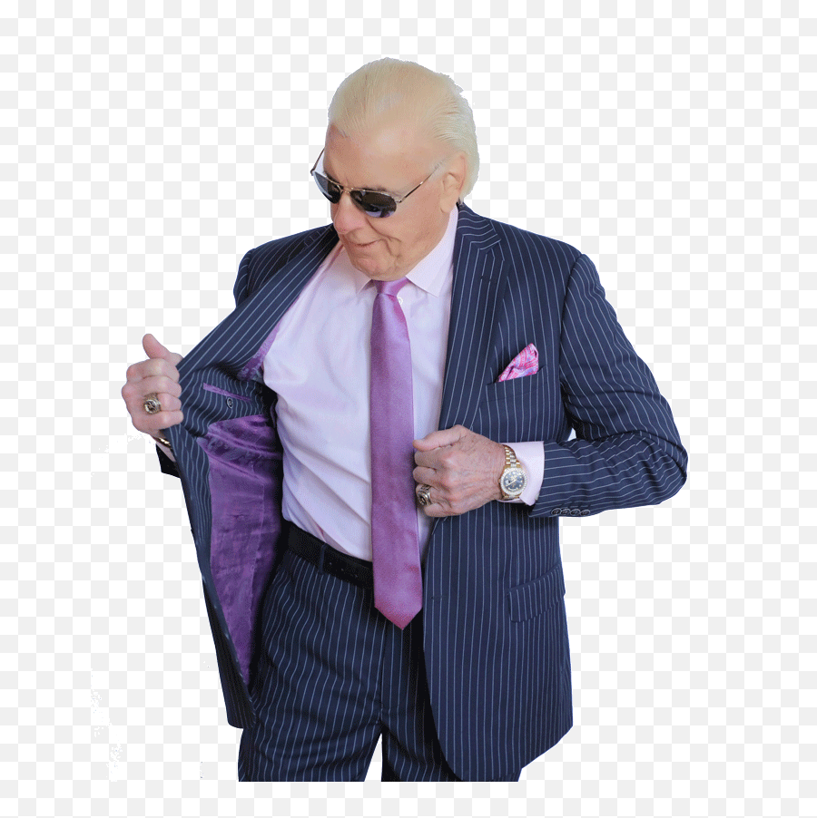 Download Hd Navy Pinstripe Ric Flair - Ric Flair In Suit Png,Flair Png