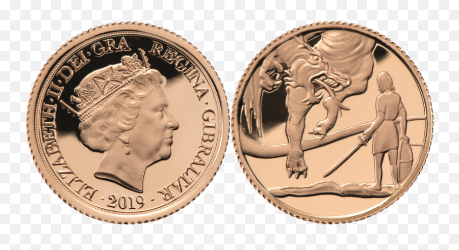 Into The Dragonu0027s Lair 2019 Quarter Sovereign - Shop The Png,St George Icon Dragon