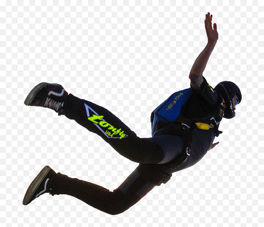 Learn To Skydive - Sky Diving Png Clipart Full Size Person Skydiving Png,Parachute Icon