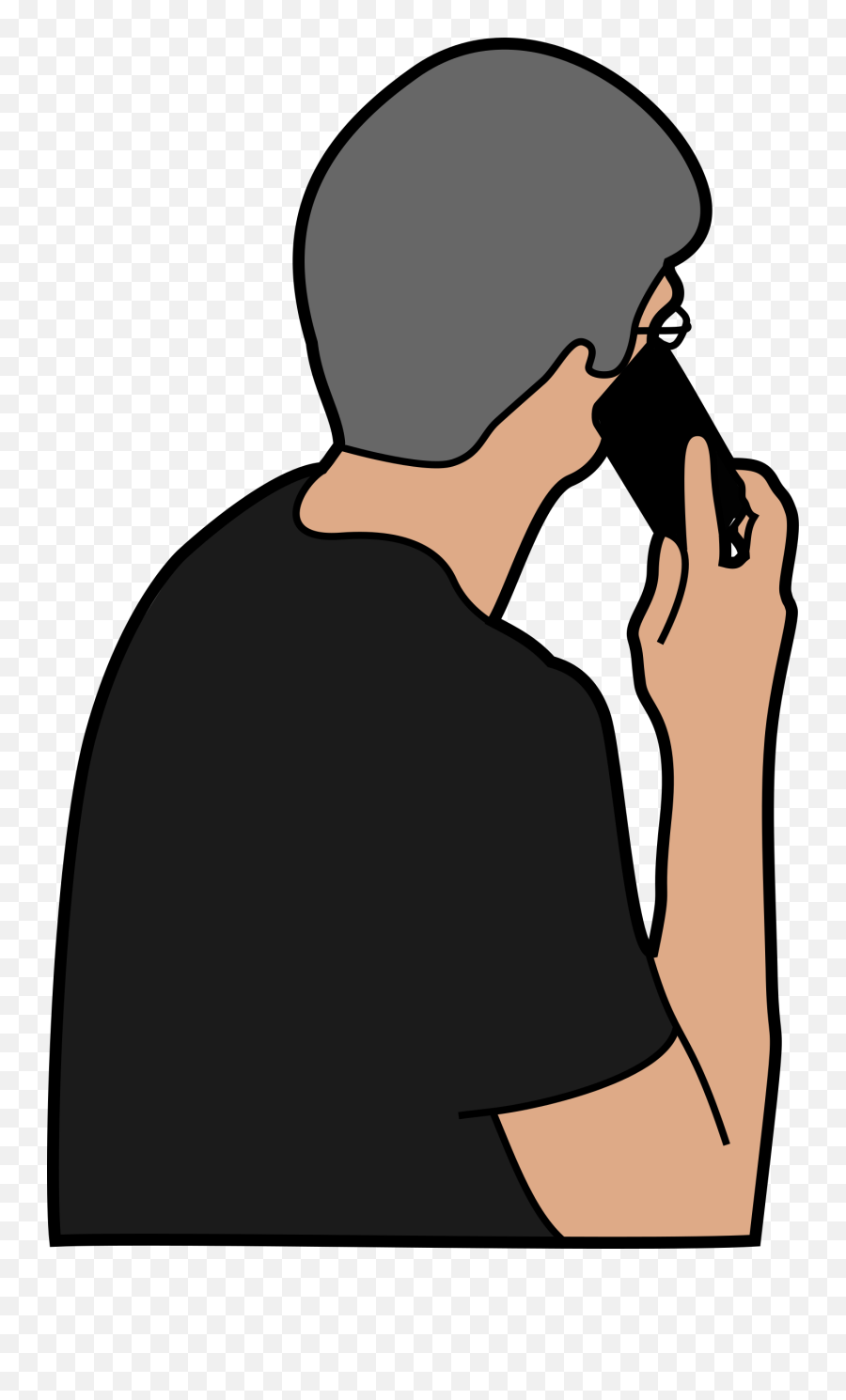 Shoulder Human Behavior Silhouette Png - Person Calling Icon Png,Person On Phone Icon
