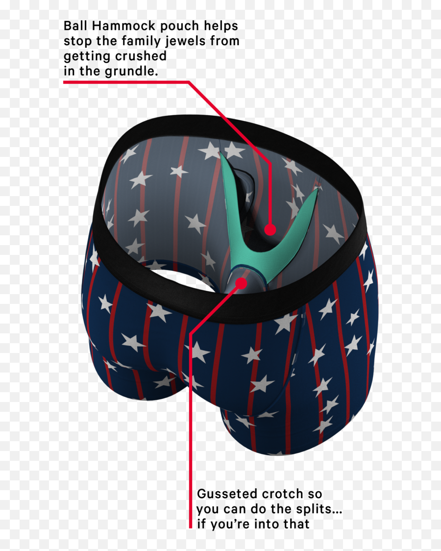 The Bearly Theres Usa Grizzly Bear Ball Hammock Pouch Underwear With Fly - Ball Hammock Underwear Png,Feel The Piece Icon Jumpsuit