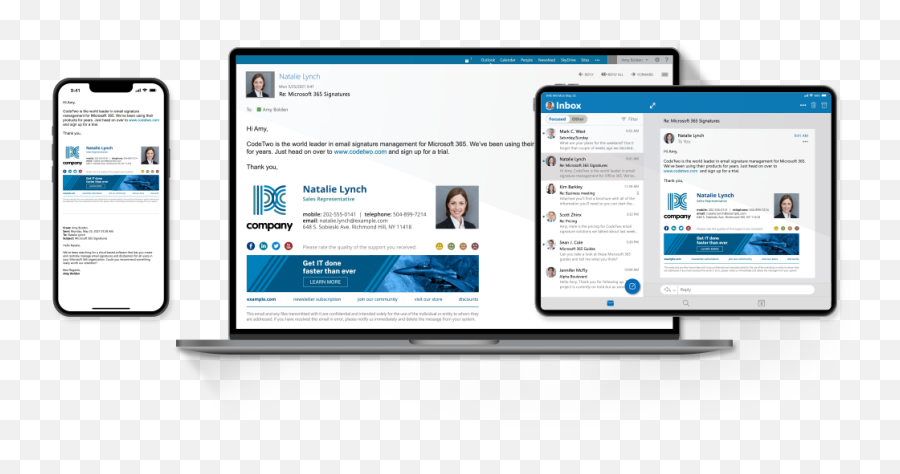 Office 365 Microsoft Email Signature Software Codetwo - Microsoft Company Email Signature Png,Email Client Icon