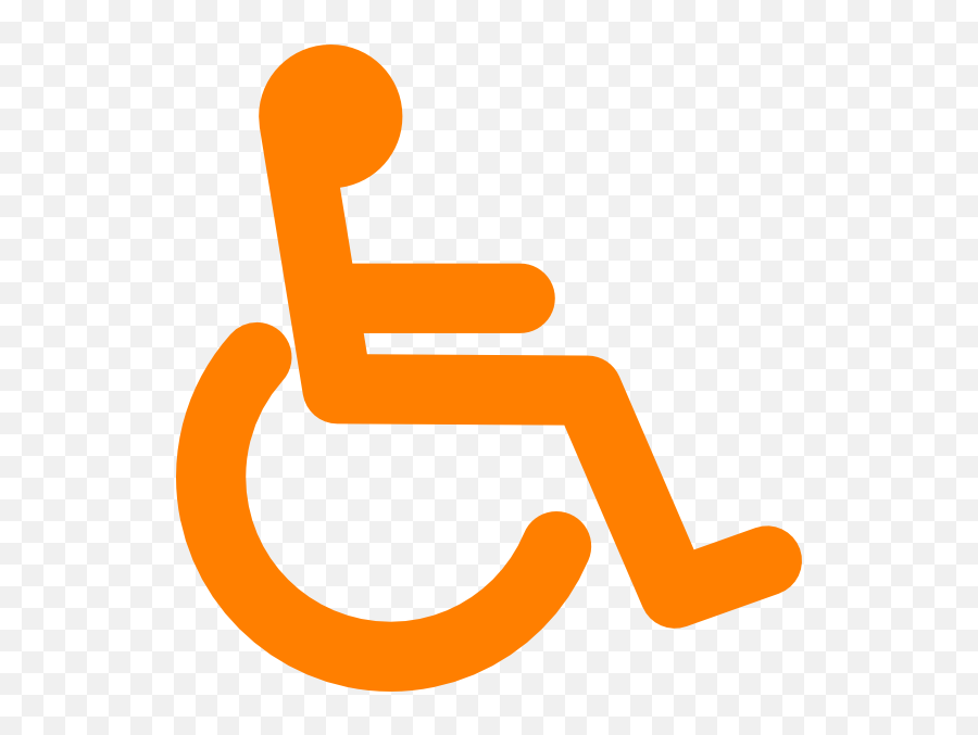 Wheelchair Orange Clip Art - Vector Clip Art Png,Icon Wheelchairs