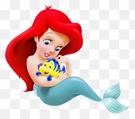 Little Mermaid - Ariel Baby Disney Princess Png,Flounder Png