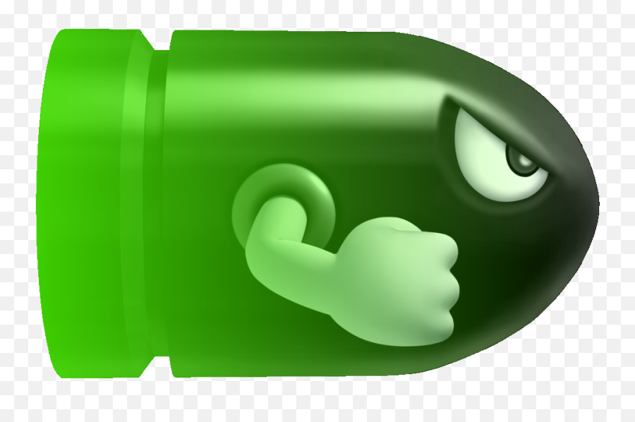 Bullet Bill Mario Kart Transparent Png - Mario Kart Bullet Green,Bullet Bill Png
