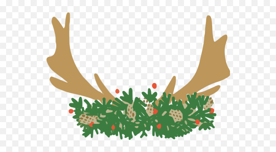 Free Online Christmas Deer Head Antlers Vector For - Christmas Deer Horns Vector Png,Deer Head Png