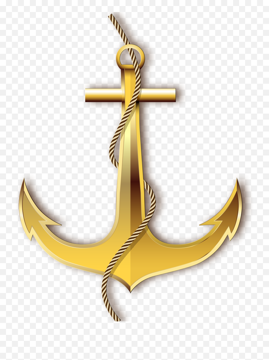 Picture Black And White Library Art Anchors Transprent - Golden Anchor Transparent Png,Anchor Png
