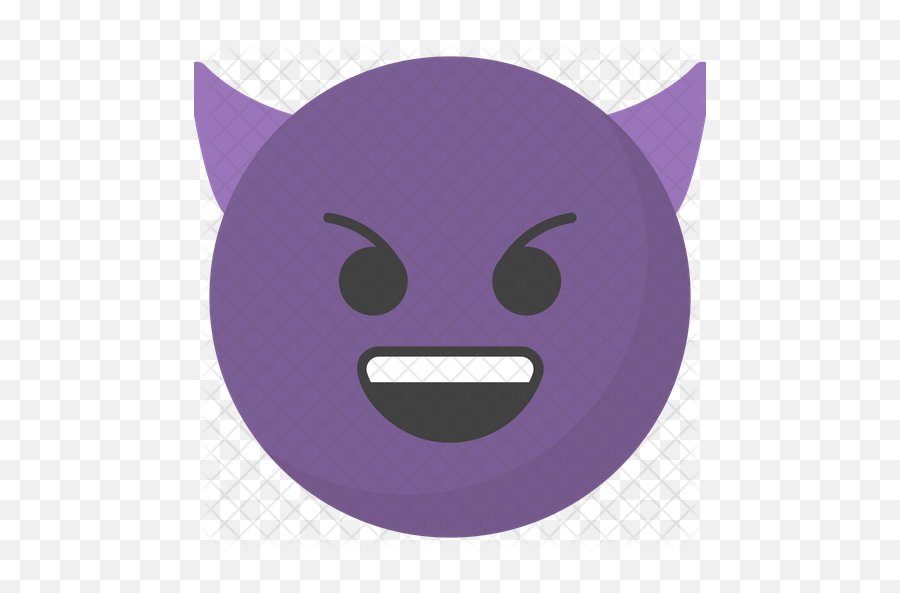 Devil Face Emoji Icon - Cartoon Png,Devil Face Png