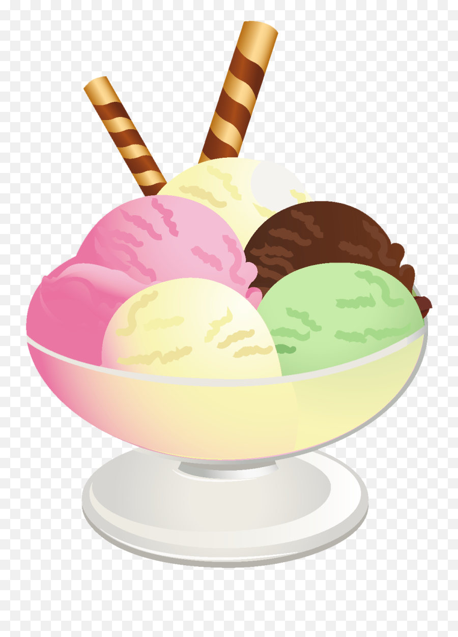 Library Of Apple Pie With Ice Cream Graphic Black And White - Transparent Background Ice Cream Sundae Clipart Png,Gelato Png