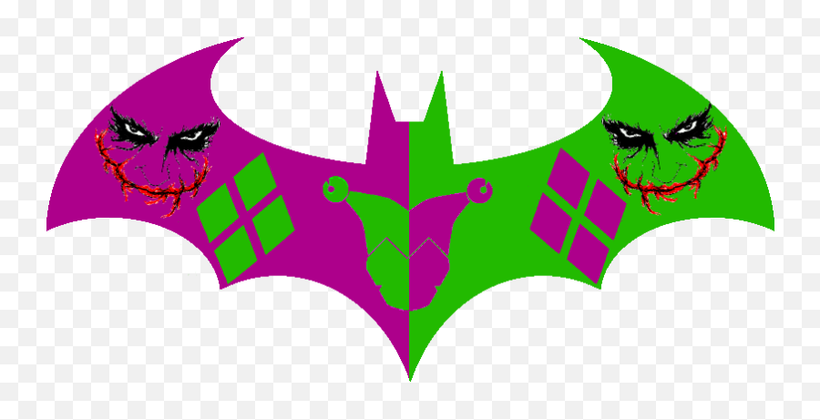 Batman And Joker Symbol Clipart - Batman Joker Logo Png,Batman Joker Logo