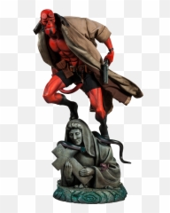 Hellboy Premium Format Figure Sideshow - Hellboy Mike Mignola Figure Png,Hellboy Png