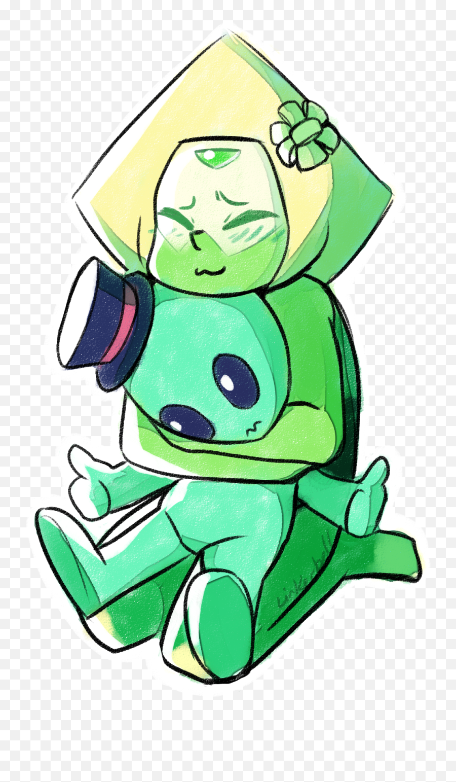 Tumblr Steven Universe Salvia - Fanart Cute Peridot Steven Universe Png,Peridot Png