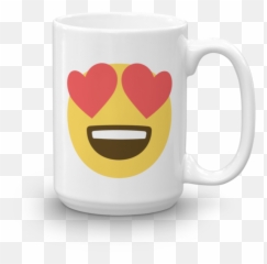 Download Emojione Heart Eyes Mug - png