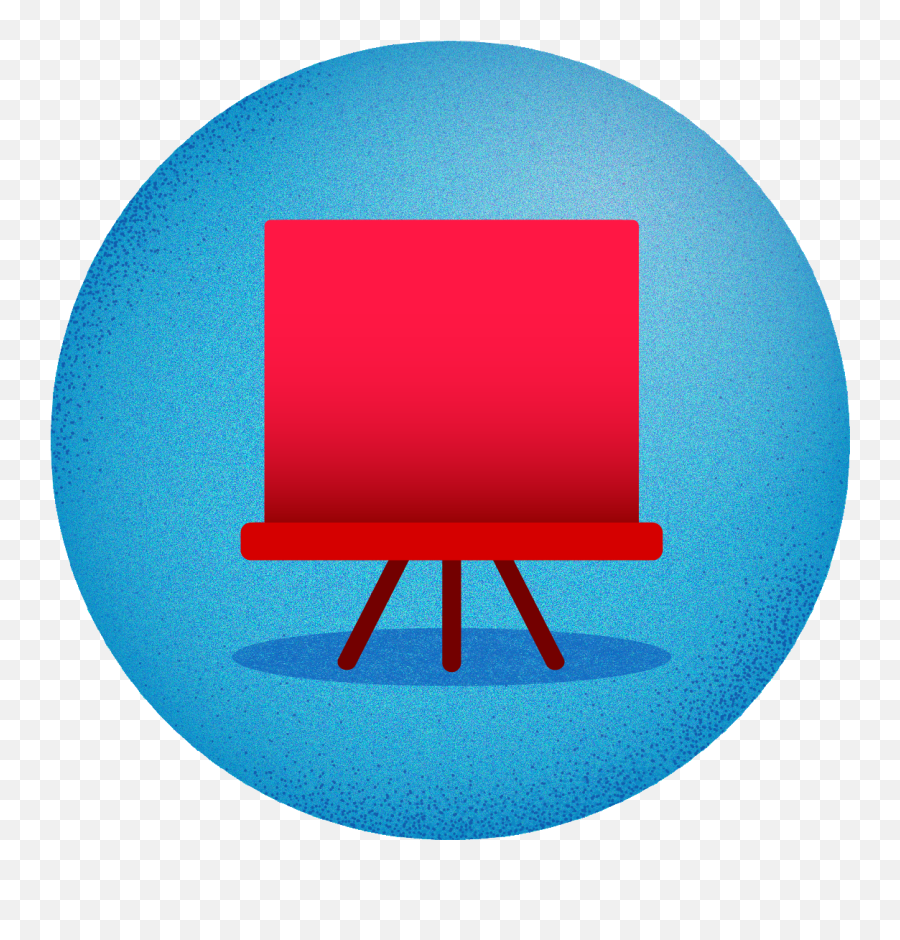 Blue Icon - Circle Png,Easel Png