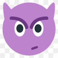 Angry Face With Horns Emoji Clipart Free Download - Cartoon png