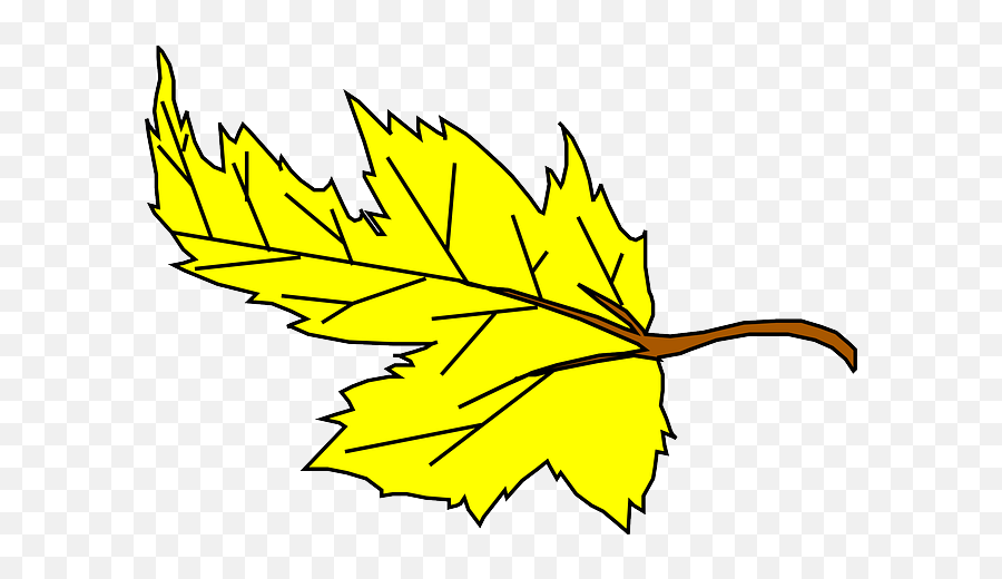 Fall Yellow Leaf Cartoon Plant Falling Leaves - Yellow Yellow Leaves Clip Art Png,Falling Leaf Png