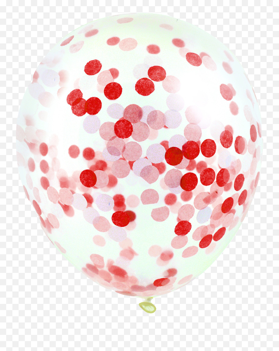 Red Confetti Balloon - Red Balloon Big W Png,Red Confetti Png