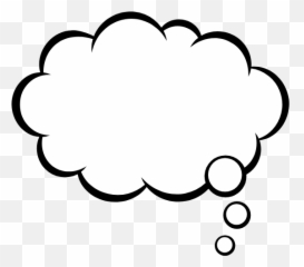 Cloud Thought Bubble Graphic - Speak English Think png