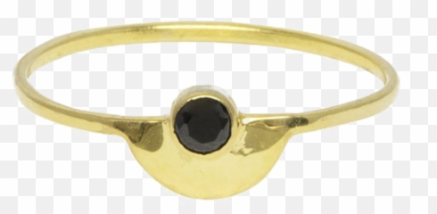 Half Circle Ring Gold - Solid png