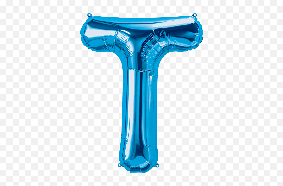 Blue Letter T 34 - Blue Foil Balloon Letters Png,Letter T Png