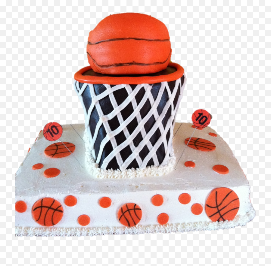 Whipped Cream U0026 Fondant Basketball Cake - Basketball Cake Whipped Cream Png,Whipped Cream Png