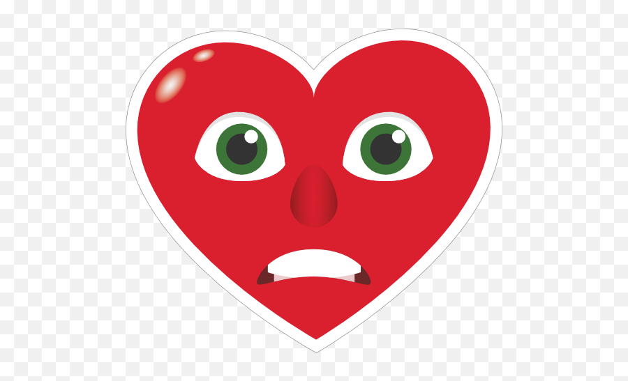 Phone Emoji Sticker Heart Face Grimacing - Sticker Cdg Logo Png,Heart Face Emoji Png