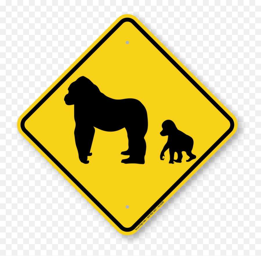 Chimpanzee With Baby Crossing Sign Sku K2 - 0285 International Antarctic Centre Png,Chimpanzee Png