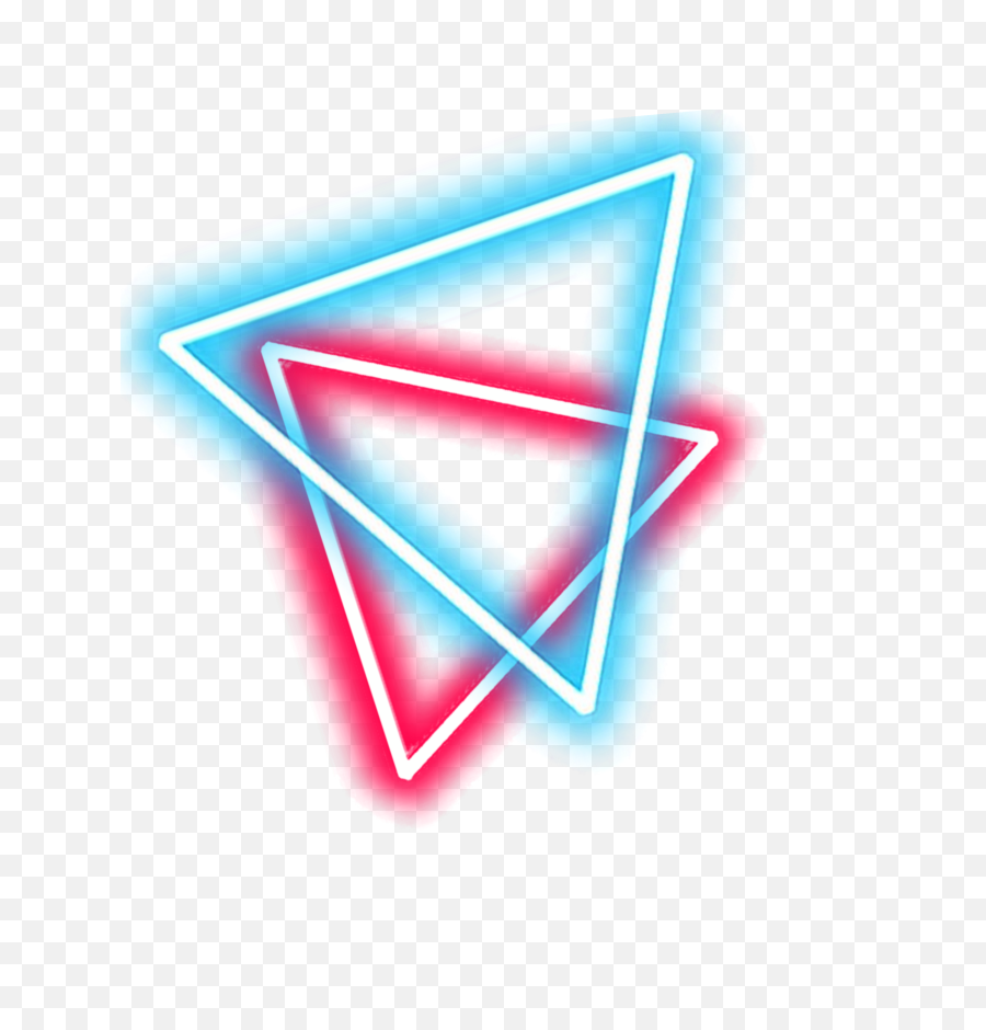 Red Blue Sticker By Kristal Brown - Hicks Neon Triangle White Background Png,Blue Triangle Logo