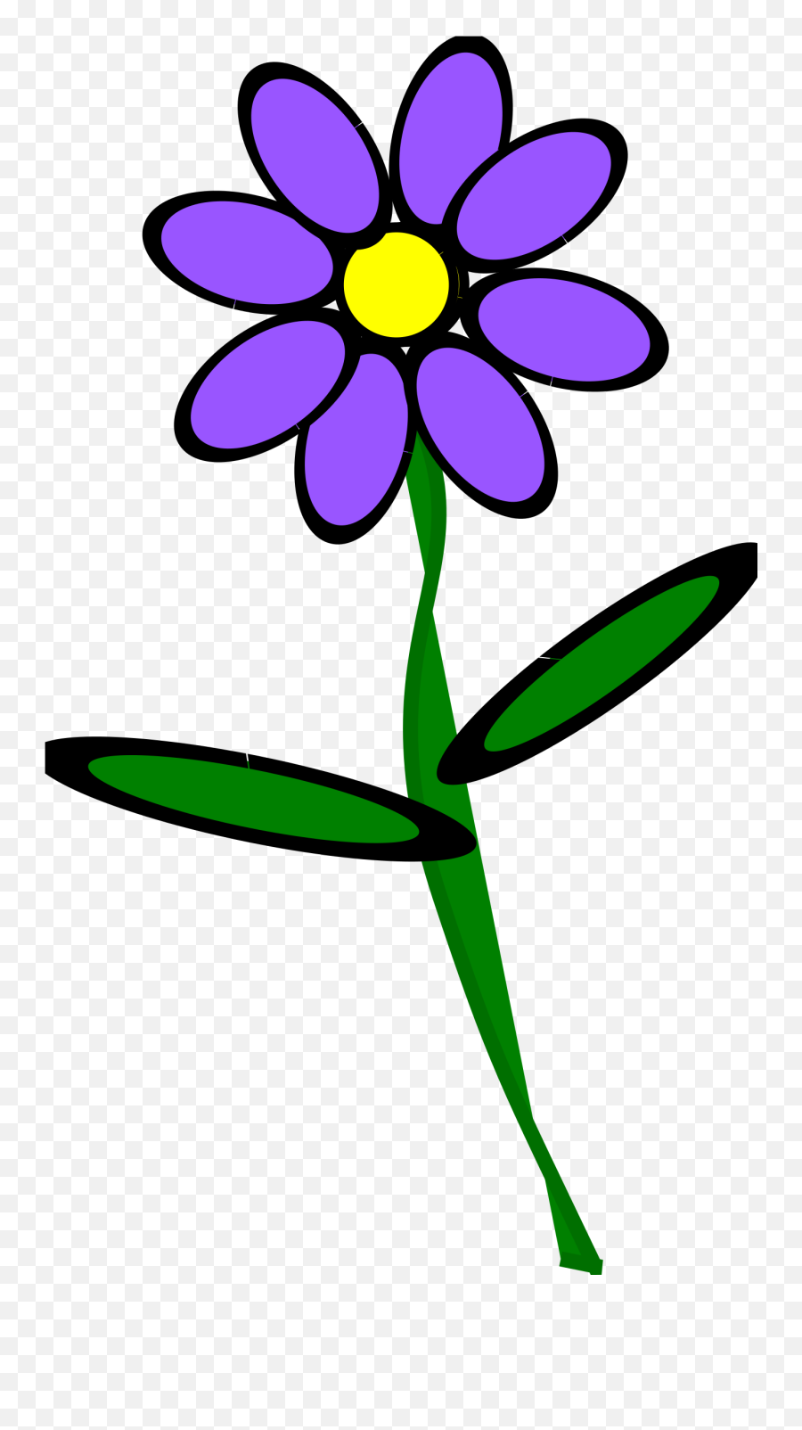 Purple Flowers Png - Violet Flower With Stem Clipart Flowers With Stem Clipart,Purple Flowers Png