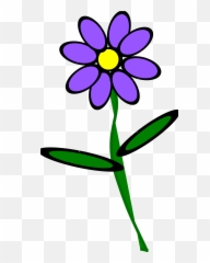 Purple Flowers Png - Violet With Stem Clipart