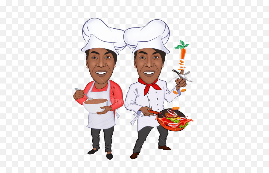 Make Digital Chef Cartoon Caricature - Uniform Png,Swedish Chef Icon