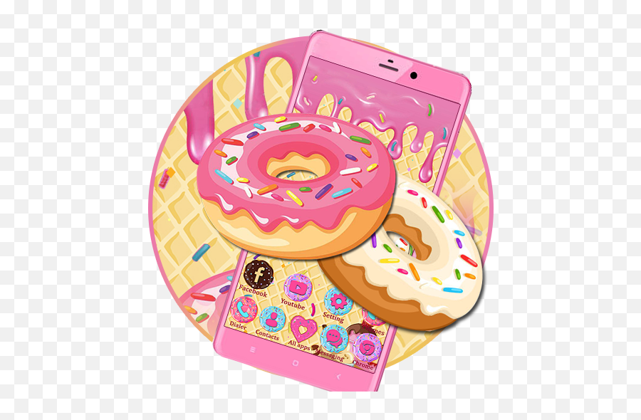 Sweet Cute Donuts Themes Hd Wallpapers - Donuts Wallpaper Cute Png,Icon Of  Sin Wallpaper - free transparent png images 