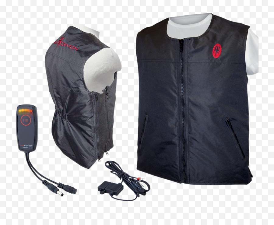 Heat Demons Black Red Xl - Vest Png,Icon Motorcycle Safety Vest