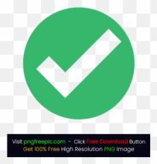 Tick Check Icon Png Green Rounded Bg - Right Vertical