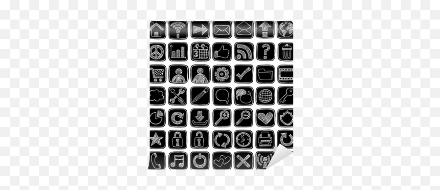 Sketchy Doodle Web Computer Icon Set Vector Design - Boho Green App Icons Aesthetic Png,Rocker Switch Icon