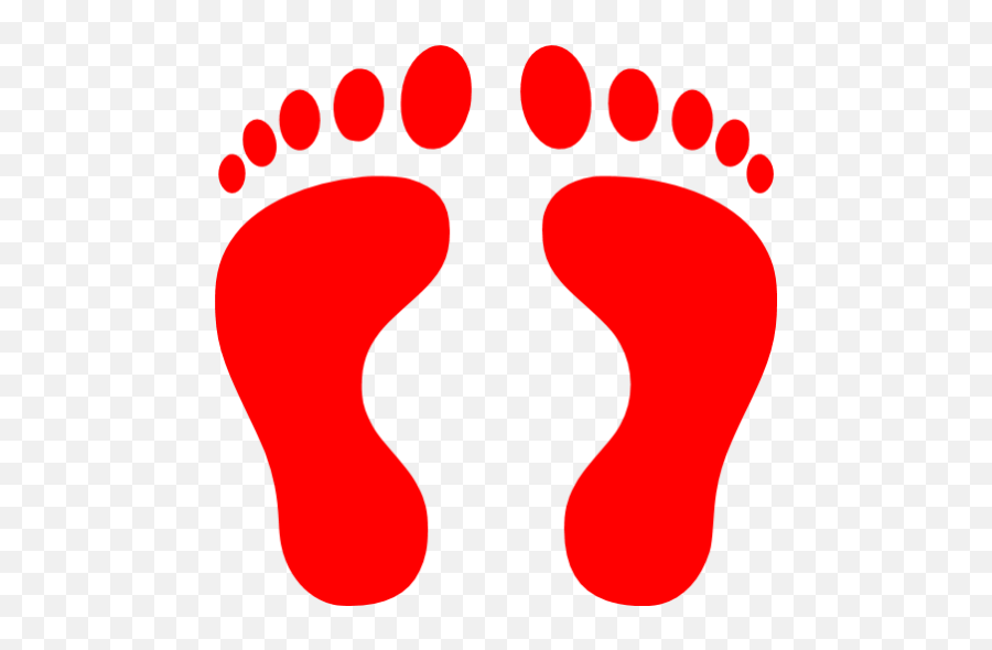Red Human Footprints Icon - Museo Casa Montejo Png,Footprints Transparent