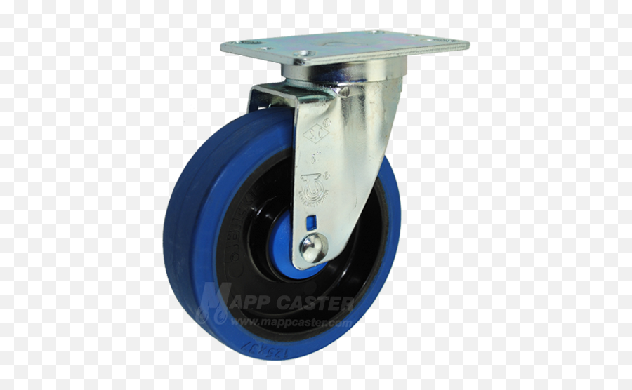 5 X 1 - 14 Blue Elastic Rubber Wheel Swivel Caster 350 Lbs Capacity Synthetic Rubber Png,Icon Super Duty 5
