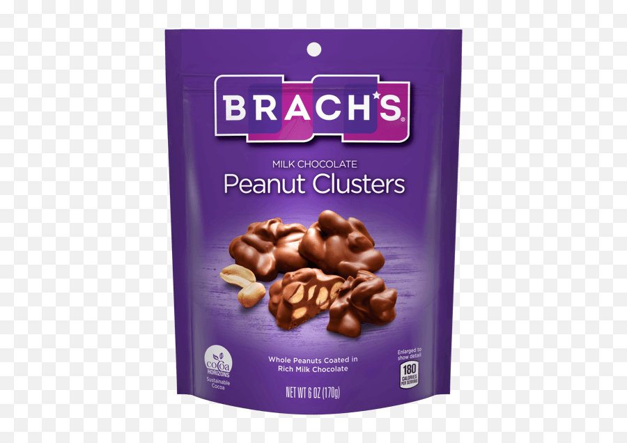 Milk Chocolate Peanut Clusters Brachu0027s Candy - Chocolate Covered Peanut Clusters Png,Peanut Transparent