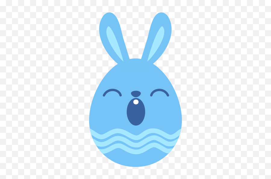 Sleepy Bunny 3 Free Icon Of Easter Egg - Blue Cute Stickers Png,Sleepy Emoji Png