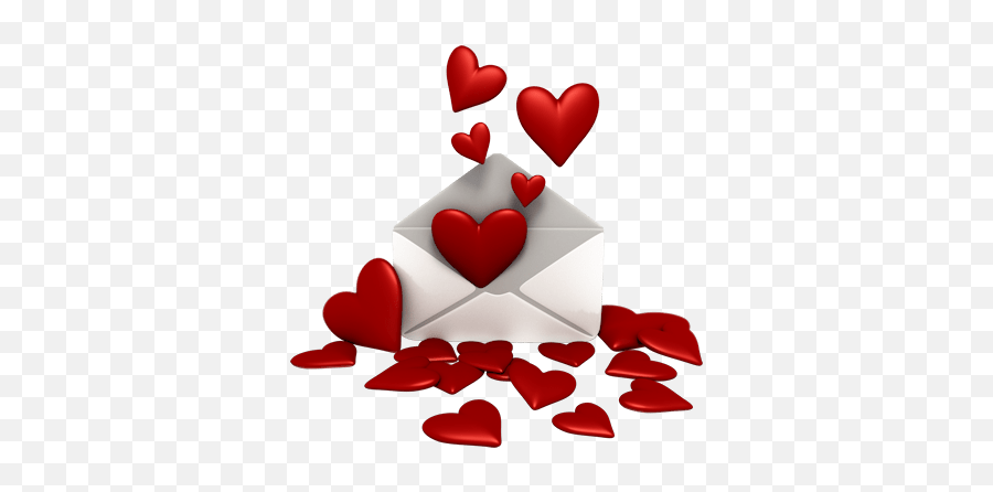 Letter Full Of Hearts Transparent Png - Stickpng Sending All My Love Gif,Heart Pngs