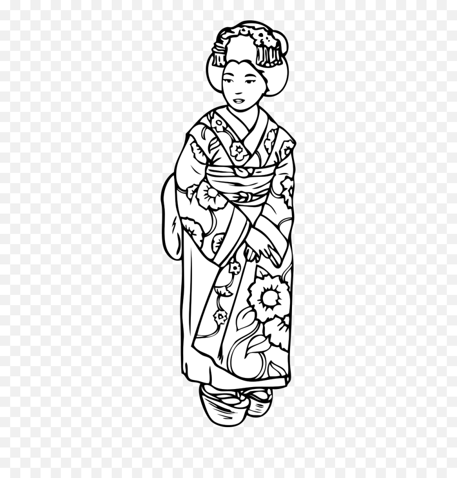Asian People Png Hd - Geisha Clipart,People In Line Png
